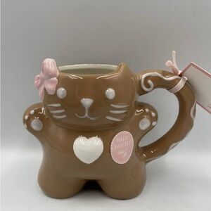 Peppermint & Pine Gingerbread Cat Mug